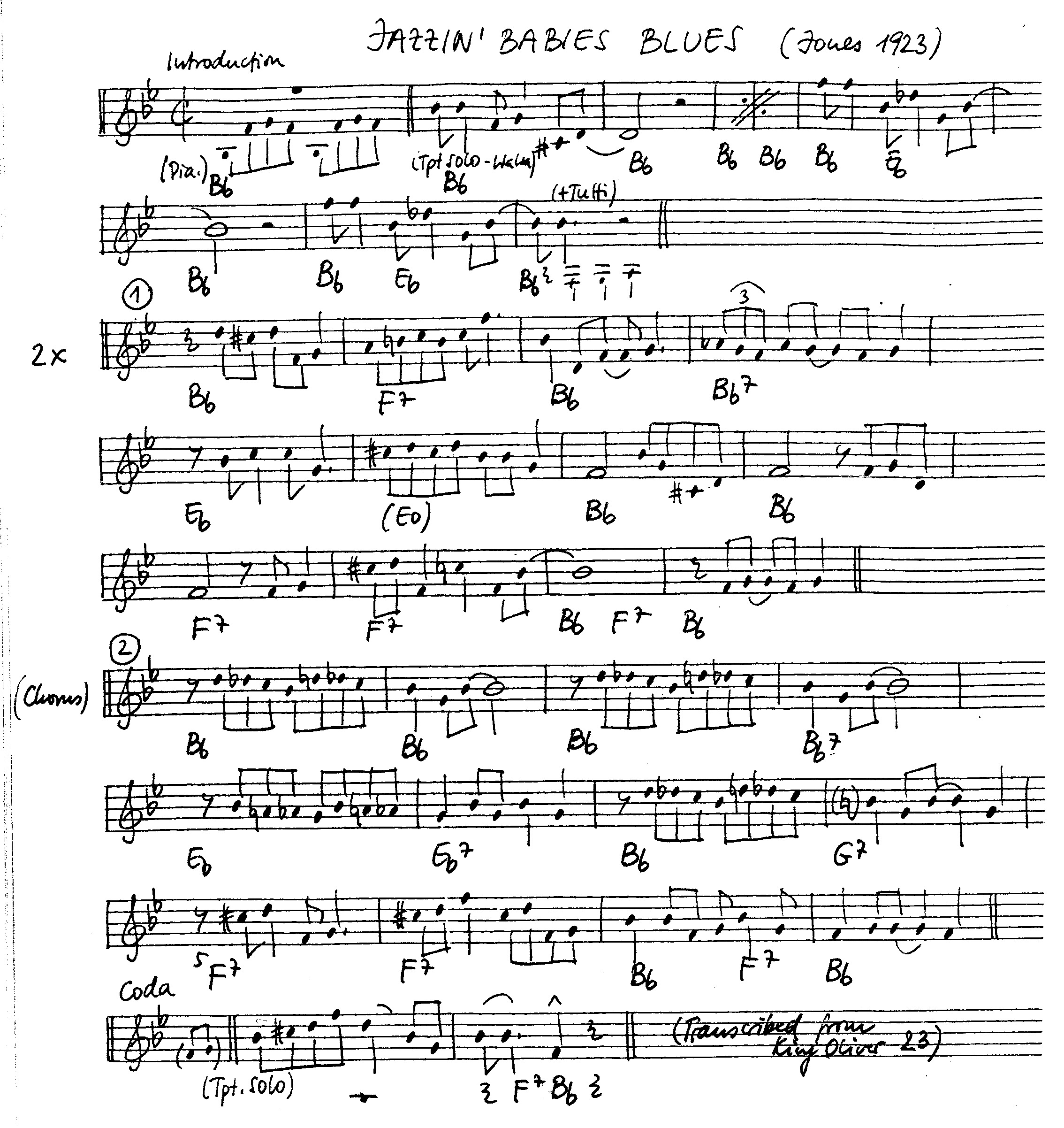 jazzin' babies blues leadsheet – book us for your next 20s or gatsby event